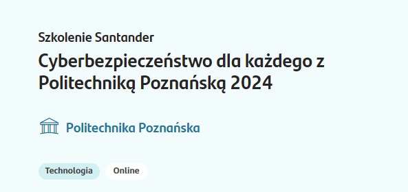 Ulotka: Szkolenie Santander
